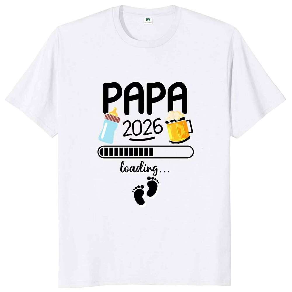 Papa 2026 Funny Future Dad Beer Lovers Printed Graphic High Quality Short Sleeve T-shirts Men's Tops C260228 - view 4