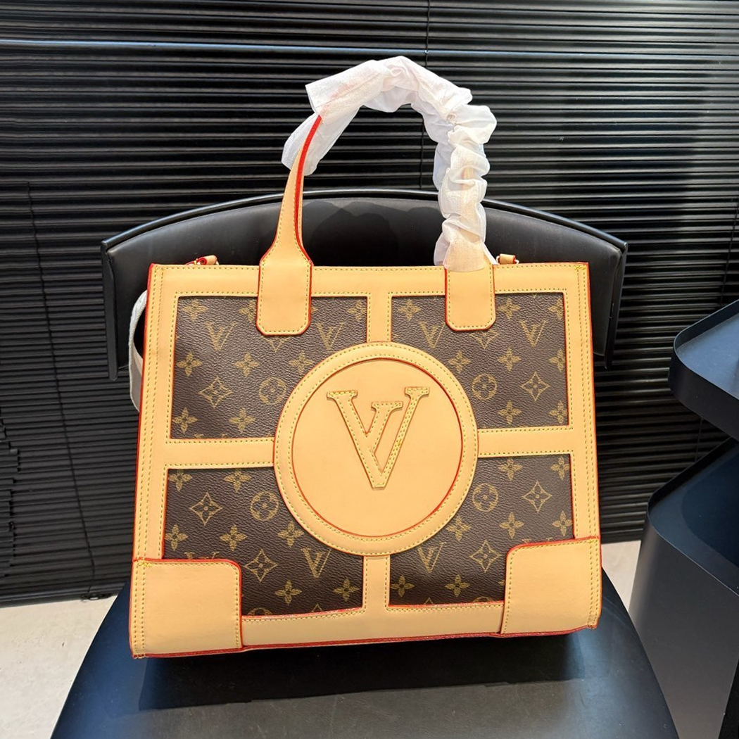Designer Handbags Luxury Handbags Tote Bags Women's Handbags High-Quality Clutch Bags Large Capacity Shopping Bags Yellow Canvas Leather Handbags 5A