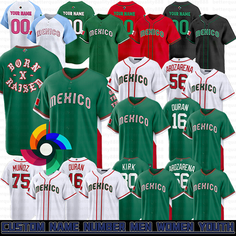 team Mexico 2026 WBC Jersey World Baseball Classic jersey Randy Arozarena Jarren Duran Luis Urias Taijuan Walker Alejandro Kirk Patrick Sandoval