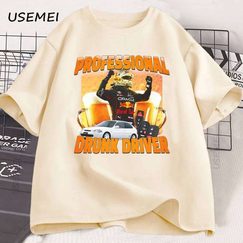 Professional Drunk Driver T-Shirt Men Drinking and Driving Tee Funny Beer Graphic Tees Party Clothes High Quality T Shirt C260228 - view 3