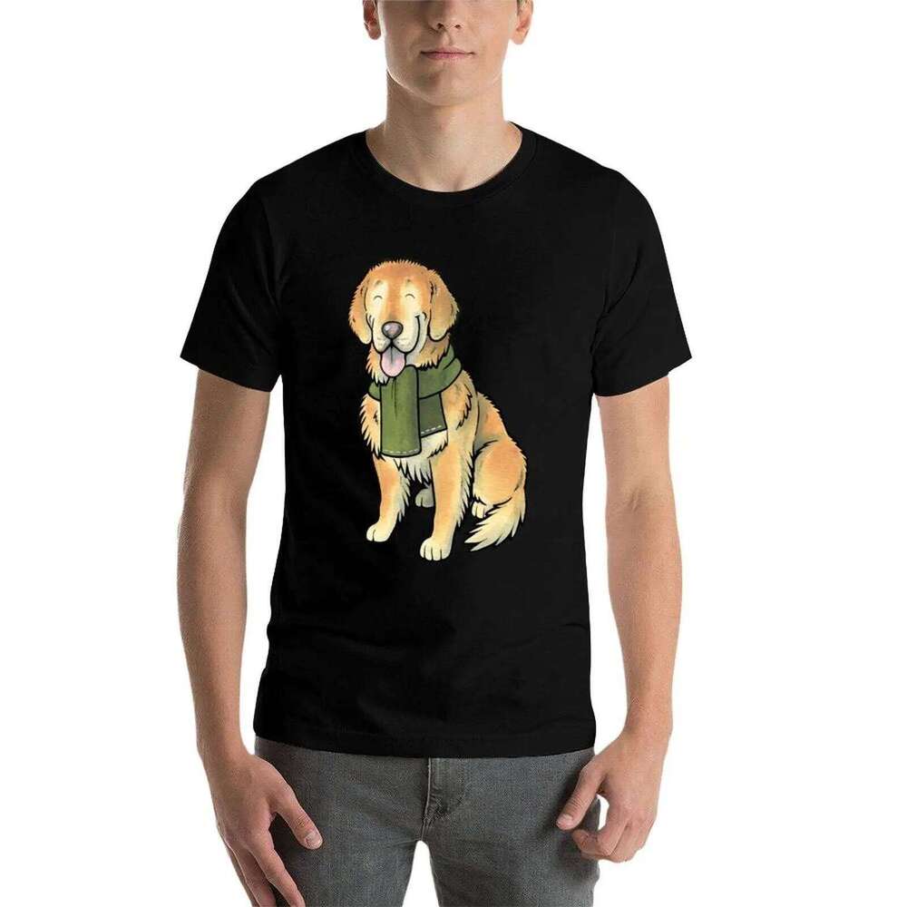 graphic Golden T-Shirt t shirts shirt heavy Old man Retriever cotton C260228 - view 4