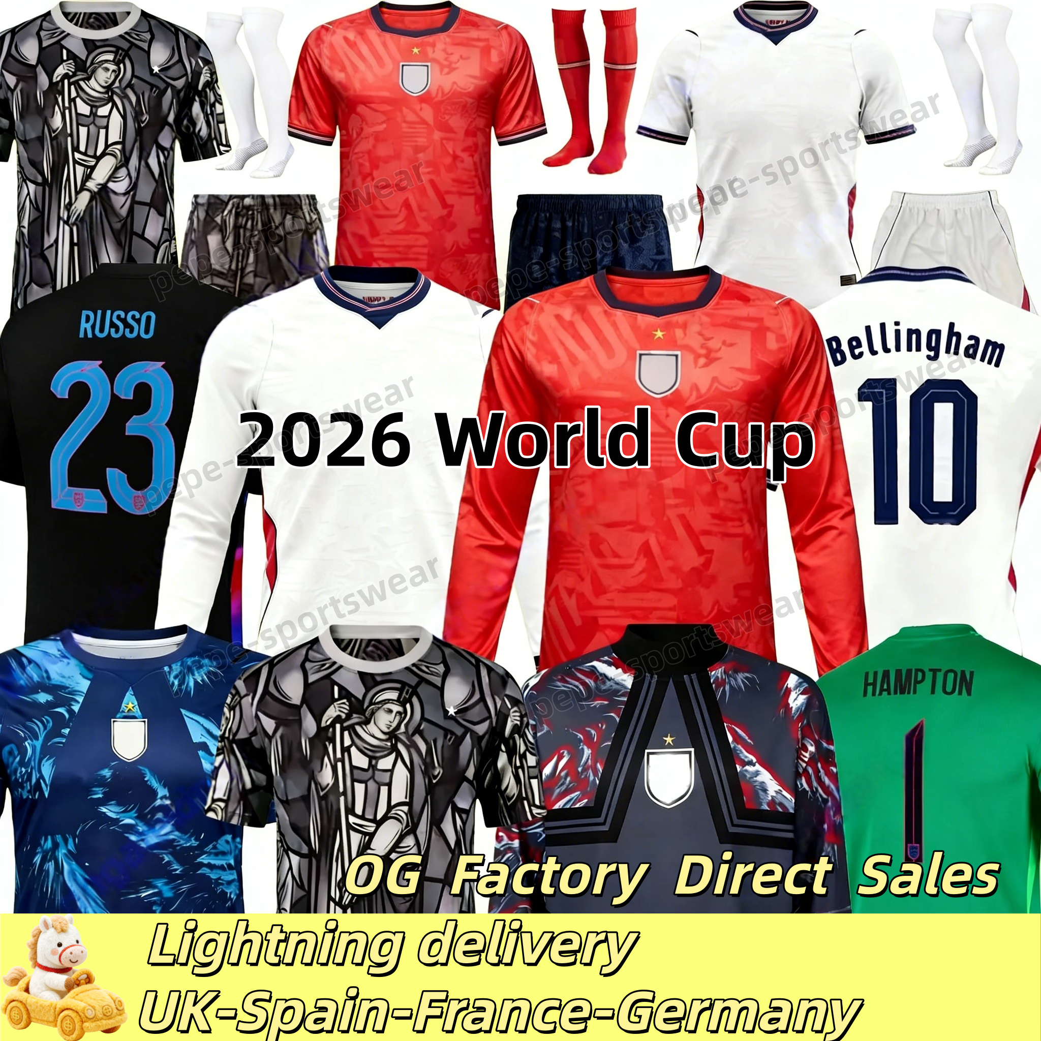2026 World Cup enGlaNd Football Shirt 25 26 27 BELLINGHAM Football kits Soccer Jersey RASHFORD KANE SAKA RICE FODEN National Team 3xl 4xl Gk