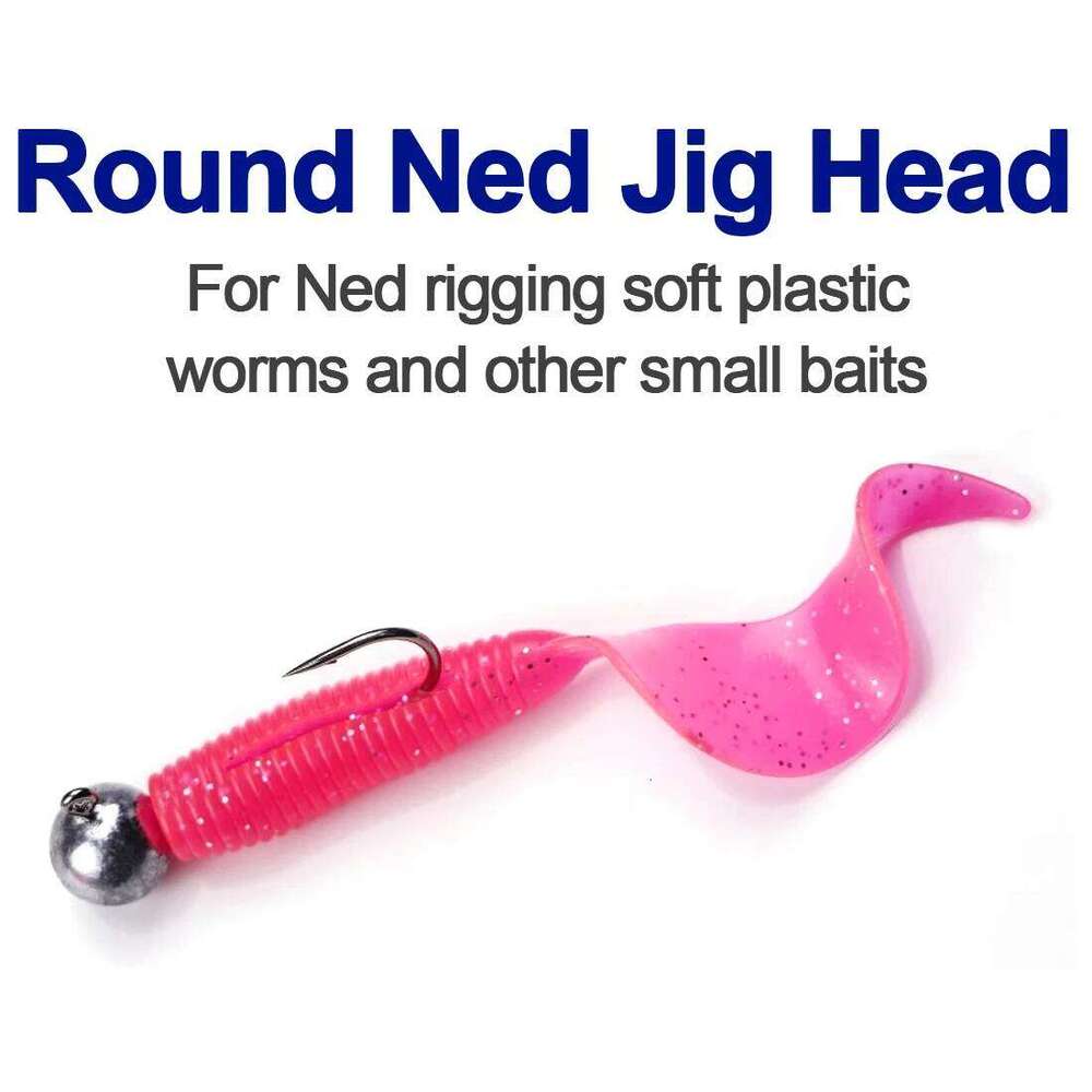 FishTrip 5~10pcs Ned Heads Fishing Hook 2g~17g Soft Lures Worm Hooks Weedless Jig Head for Freshwater & Saltwater Z260228