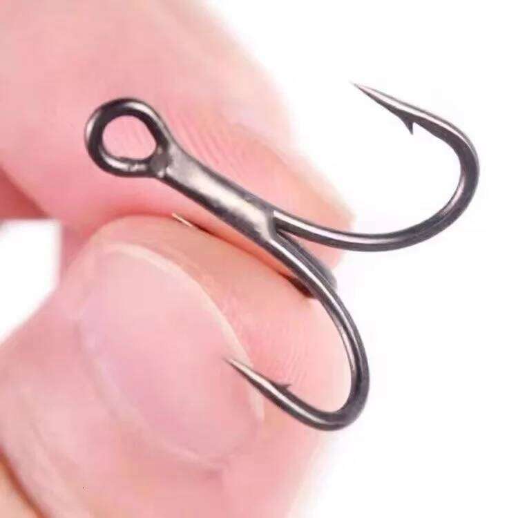20pcs/set ST46 Mihon 3x Reinforced High Carbon Steel Barbed Trident Jigging Vib Hooks Fishing Gear Accessories Z260228