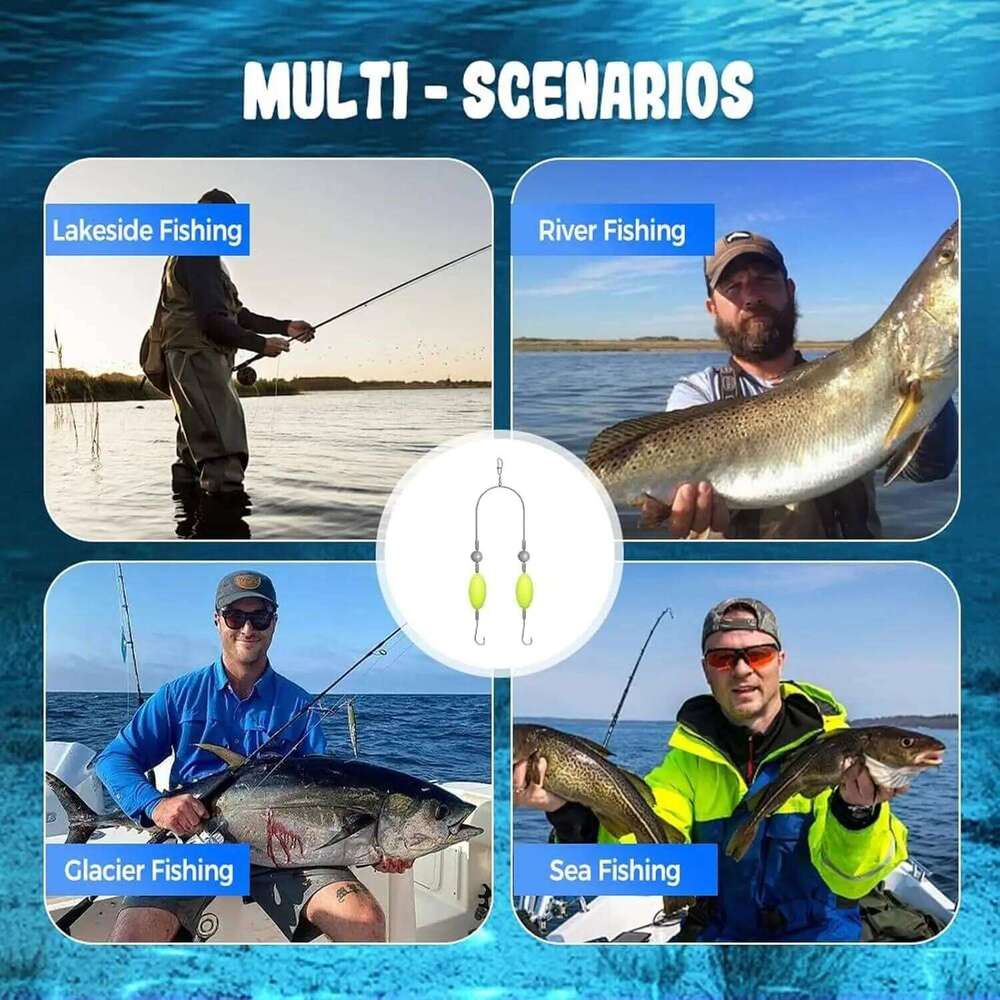 5/10Pcs Reverse Fishing Off-Bottom Double Hook Rig Set: Ideal for European Carp Fishing, Bypass Weeds, Stones & Silt Z260228