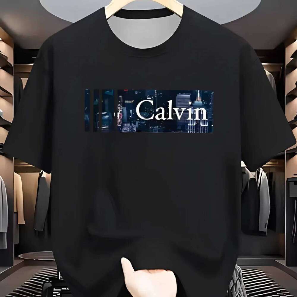 3D Logo T-Shirt: Vibrant Red Calvin Design Modern Urban Style Perfect for Spring/Summer Make C260228 - view 7