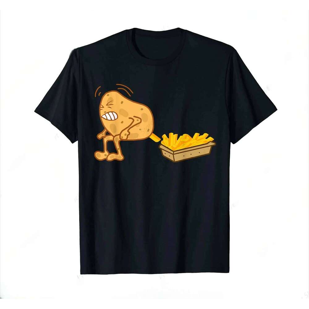 Funny French Fries Design for Men and Women, Potato Lovers T-shirt Summer Fashion Women's Clothing C260228 - view 4
