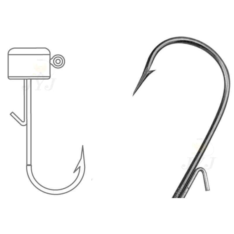 JYJ 10pcs/lot 1.5g-6g NED jigging fishing hooks for soft grub worm using ,fishing tackle hook lure bait Z260228