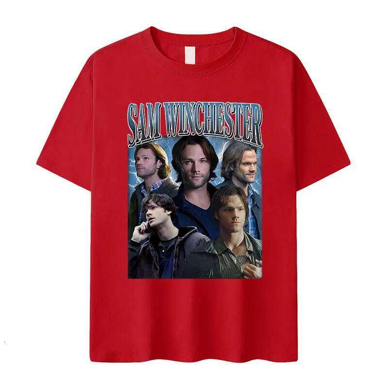 Tv Series Sam Dean Winchester Graphic T Shirts Men's Retro High Quality Fashion T-Shirt Casual Oversized Cotton Tees Streetwear C260228 - view 4