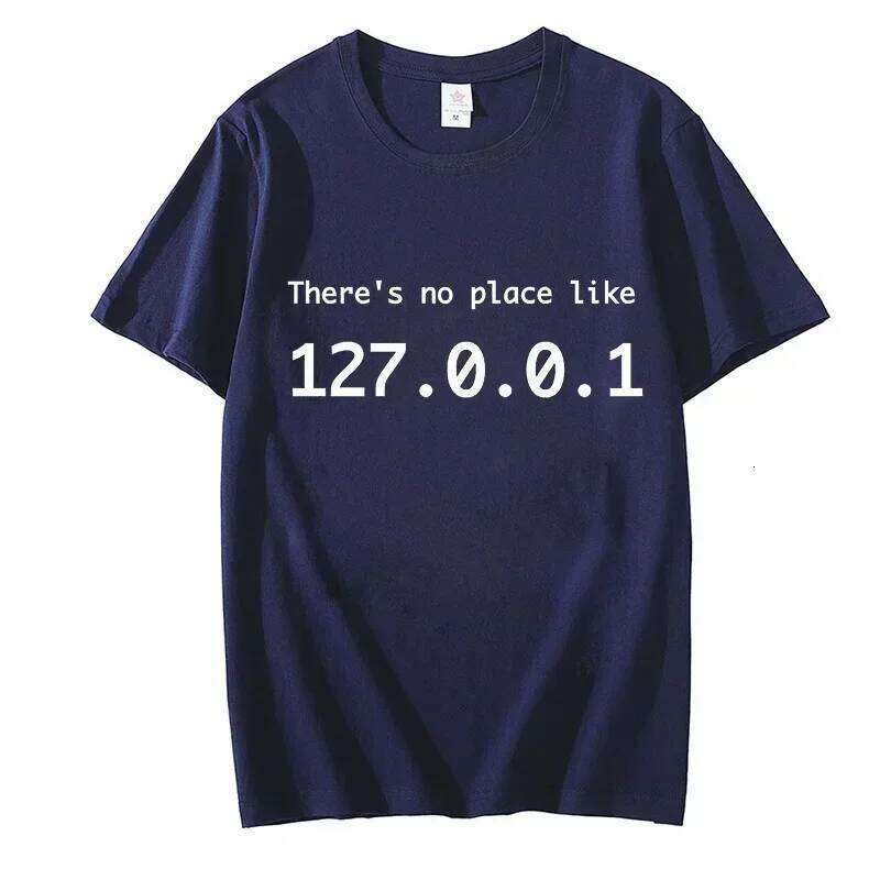 Black Modal Men's Casual Graphic Tee - 127.0.0.1 IP Address Funny Nerd T-Shirt - view 4