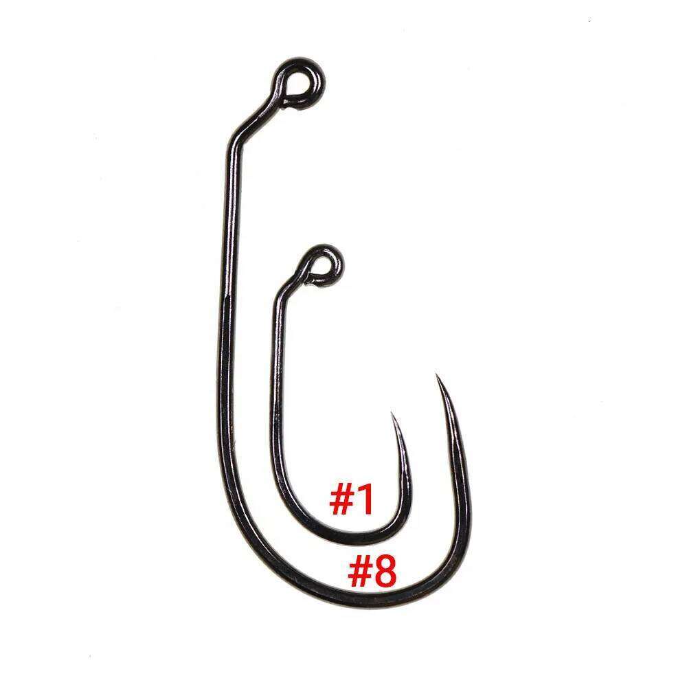 50PCS Barbless High Carbon Steel Jig Aberdeen 60 Fly Tying for Streamer Nymph Saltwater Bass Worm Fishing Hooks Z260228