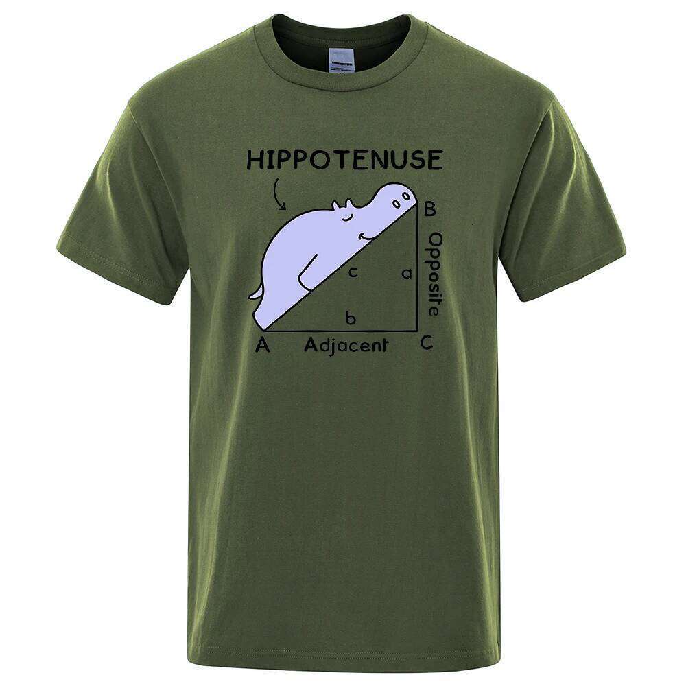 Hippotenuse Opposite Adjacent Funny Printed Men Women T Shirts Trigonometric Functions Cotton Short Sleeve Streetwear T-shirt C260228 - view 5