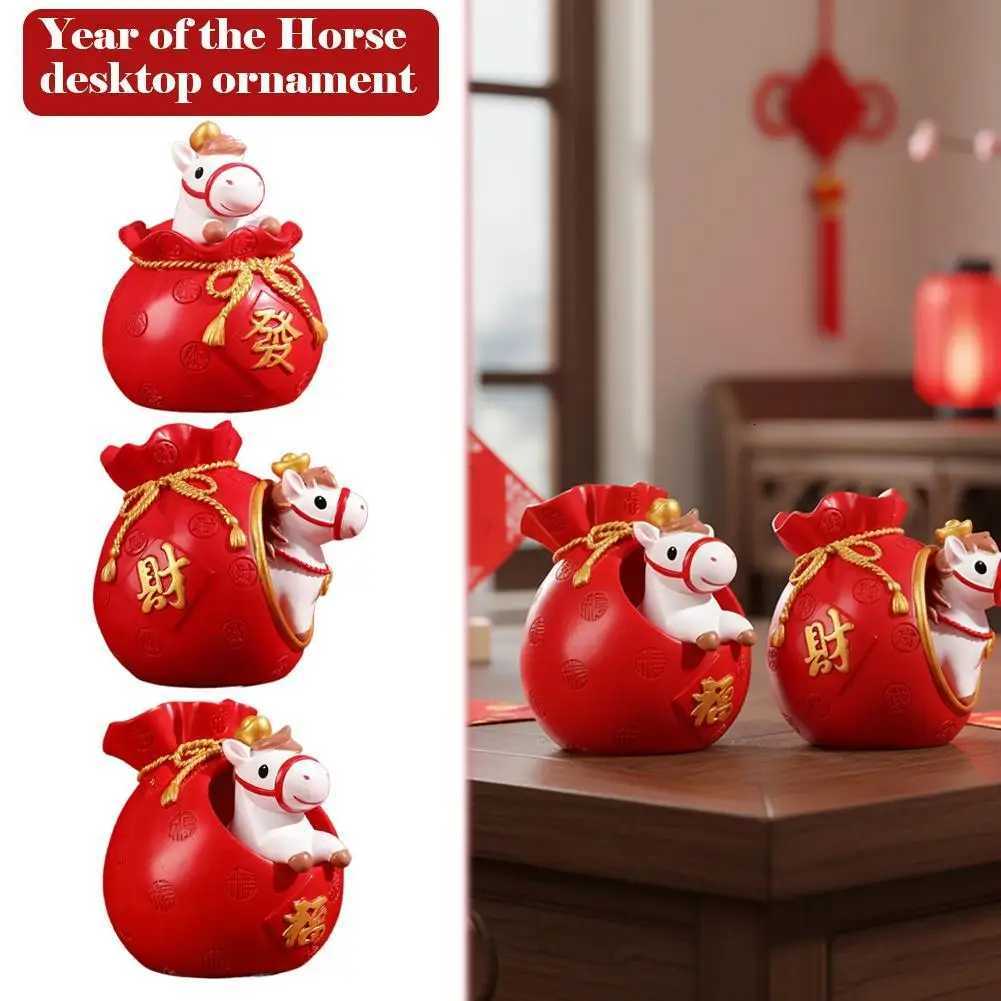 Horse Figurine 2026 Chinese New Year Desktop Ornament for Wealth & Fortune Home Office DecorT260228