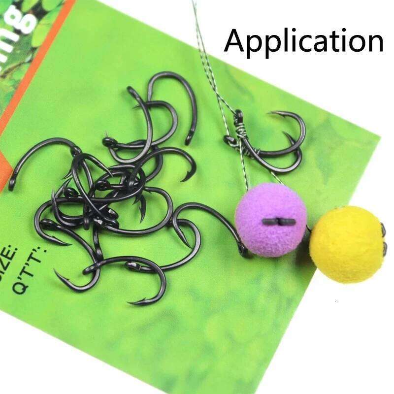 Bimoo 100pcs Yn High Carbon Steel Hooks Matt Black with Barb Size 2 4 6 8 10 Europe Japan Carp Fishing Hook Z260228