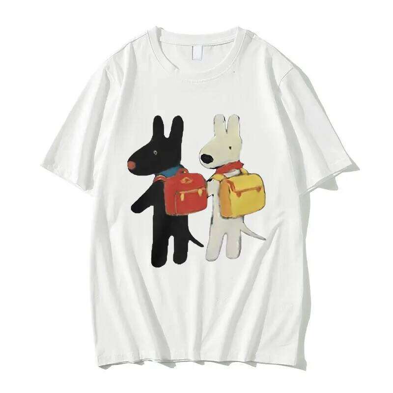 Gaspard and Lisa Best Friend Afterschoo Baby Graphic T-shirt Men Women Vintage Casual T Shirts Male Funny Cartoon Tshirt Tops C260228