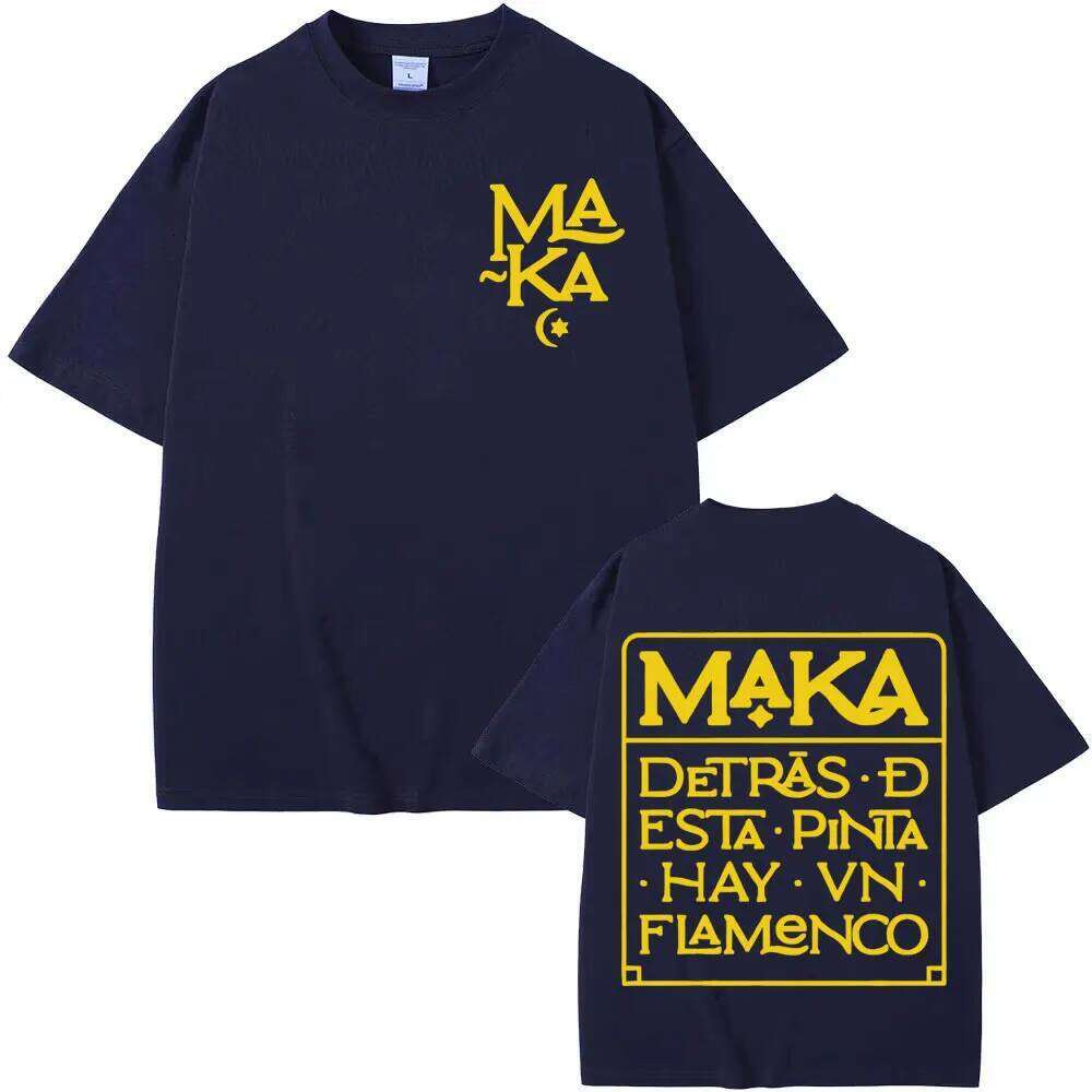 Rap Singer Maka Detras Desta Pinta Hay Vn Flamenco Pattern Print 2025Summer Men's Women's Fashionable Casual Pure Cotton T-shirt C260228 - view 3