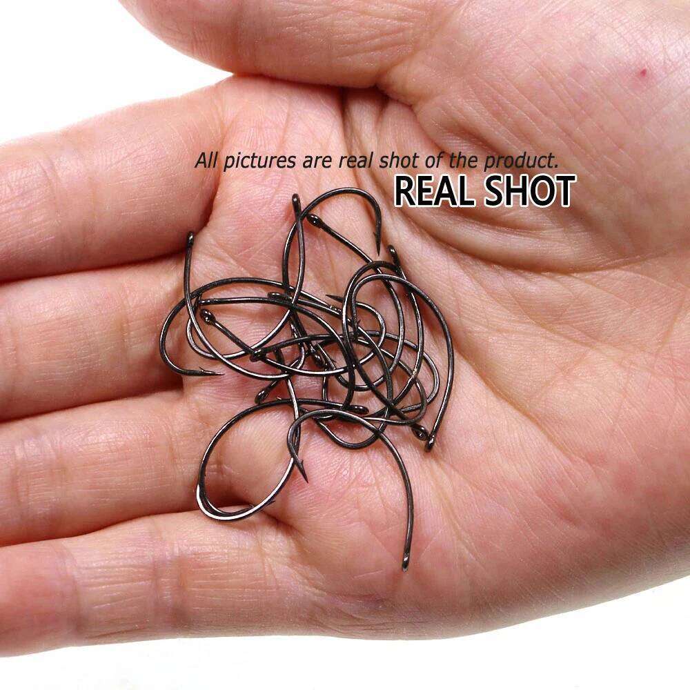 Wifreo 50pcs High-Carbon Steel Hooks Klinkhamer Emergers Caddis Pupa Fly Fishing Hook for Cripples Dry Flies with Barb Z260228