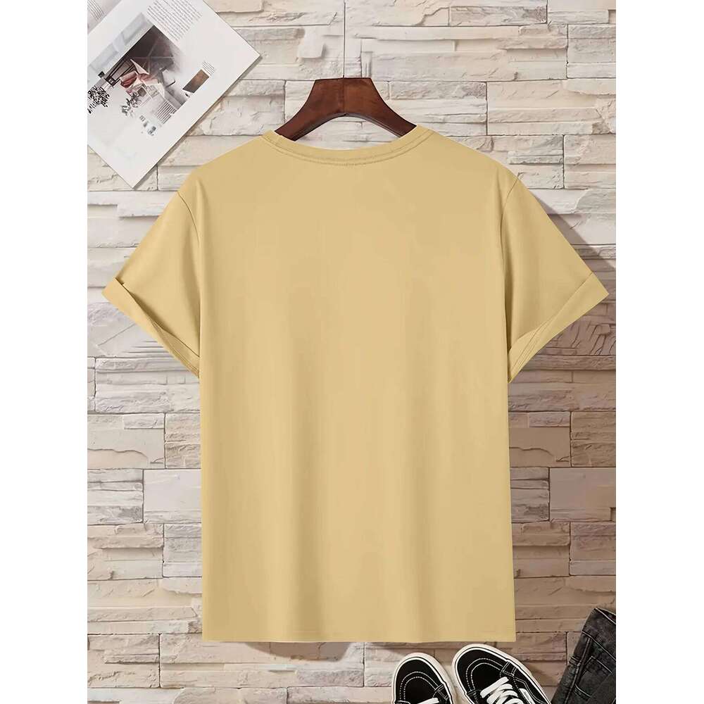 Men's Summer 100% Cotton Fashion MILANO Letter Printed Loose Large Casual Comfortable Round Neck Short Sleeve T-shirt Top C260228 - view 7