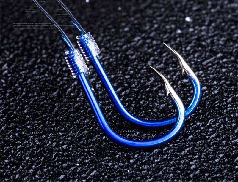 10 Pairs/lot Steel Hooks Tied Line 2/4/6/8/10# High Carbon Carp Hook Japan Sea Fishing Anzol A309 Z260228