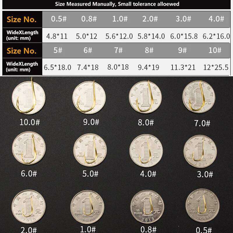 20pcs Strong Golden Color Barbed Japan Fish Hook for Saltwater & Carp Fresh Fishing 12 Sizes Z260228