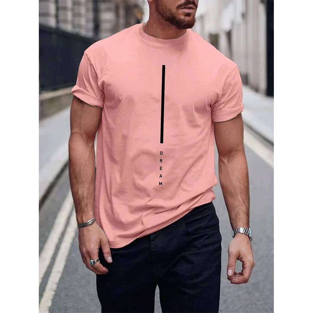 Simple Dream Letters Graphic T Shirts For Men Fashion Trend Streetwear Hip Hop 3D Printed Tees Cool Oversized Crew Neck Tops C260228 - view 4