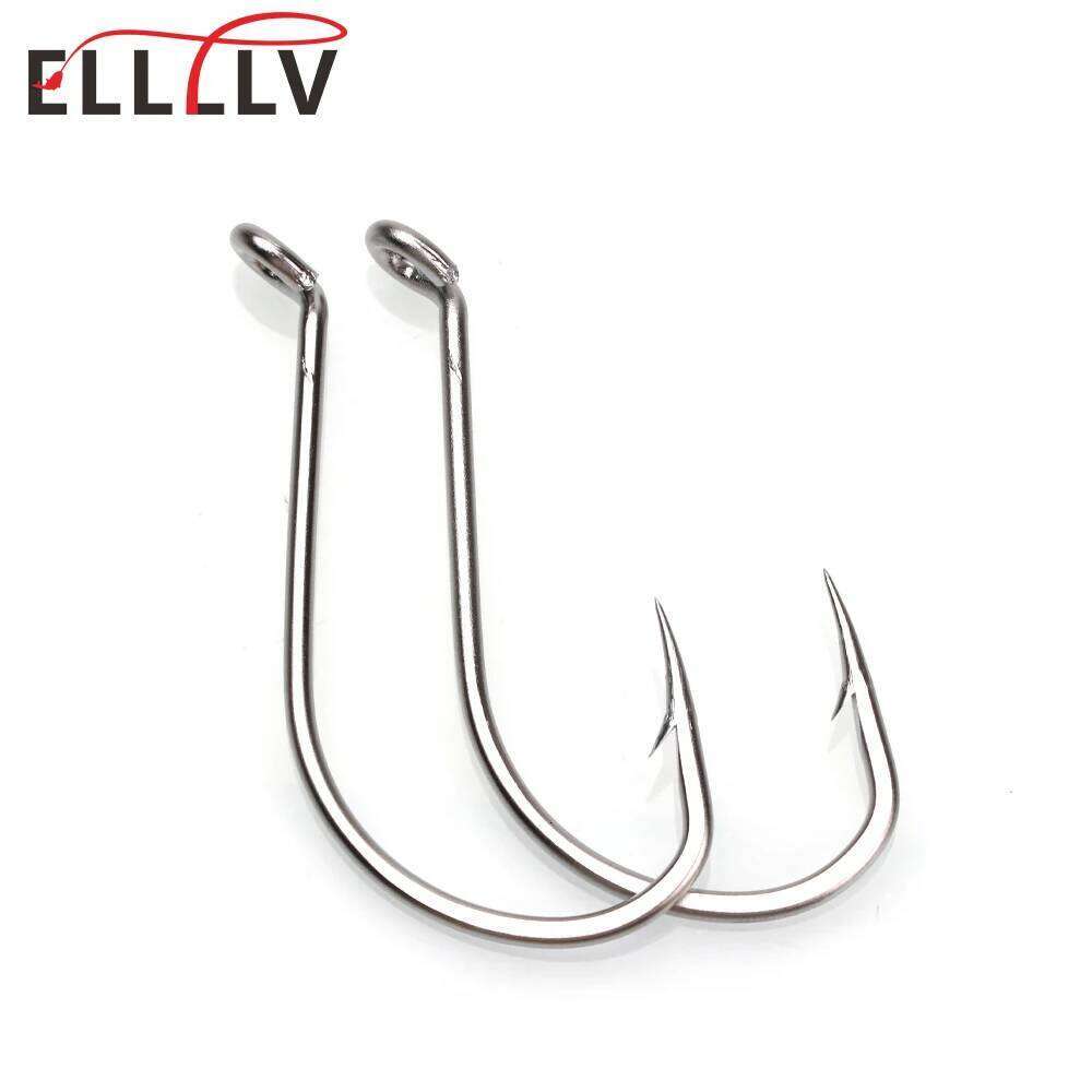 Ellllv Stainless Steel Octopus Hook Saltwater Fish Hooks Sea Fishing Terminal Tackle 1/0 2/0 4/0 6/0 8/0 10/0 Z260228