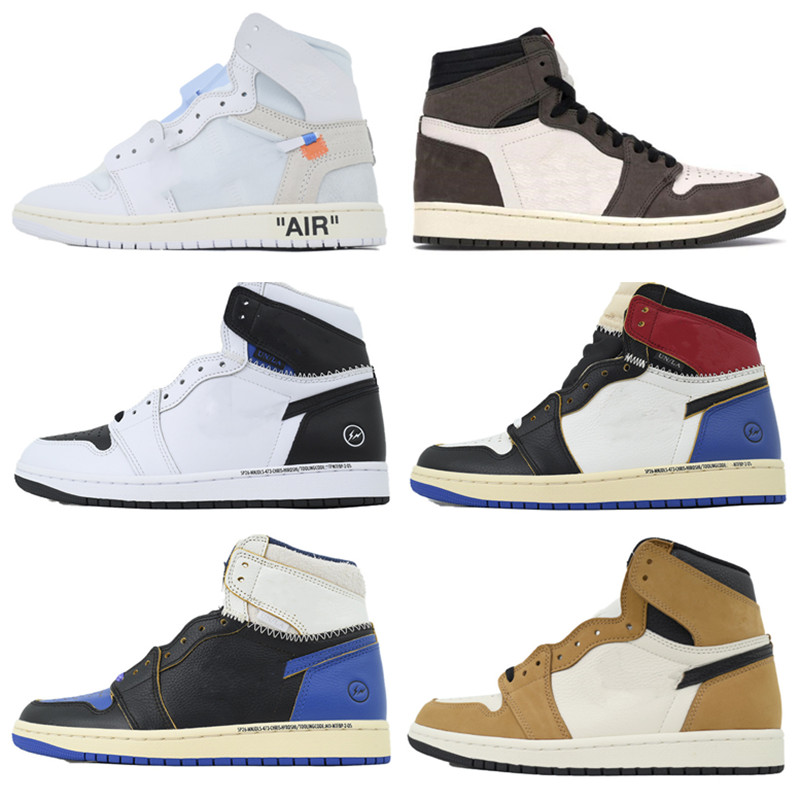 New Alaska 1 Retro High OG SP Fragment x Union LA Varsity Red Sport Royal Rookie of the Year High Basketball Shoes Women Mens Sneakers Trainer Size us 4-13 PK Quality