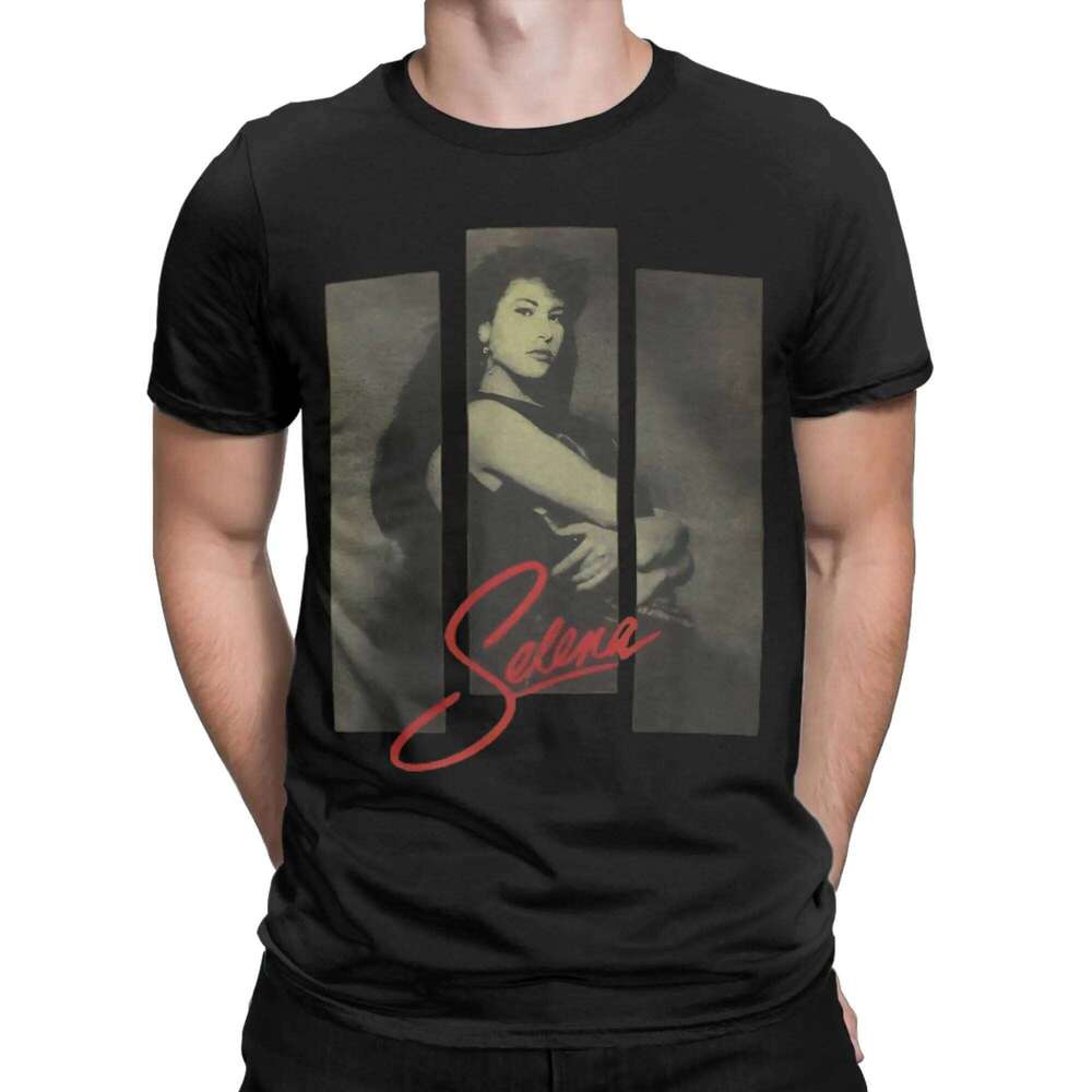 90s Tour Music Singer Selena Quintanilla T Shirts Men 100% Cotton Funny T-Shirt Round Neck Tees Short Sleeve Clothing Classic C260228 - view 3