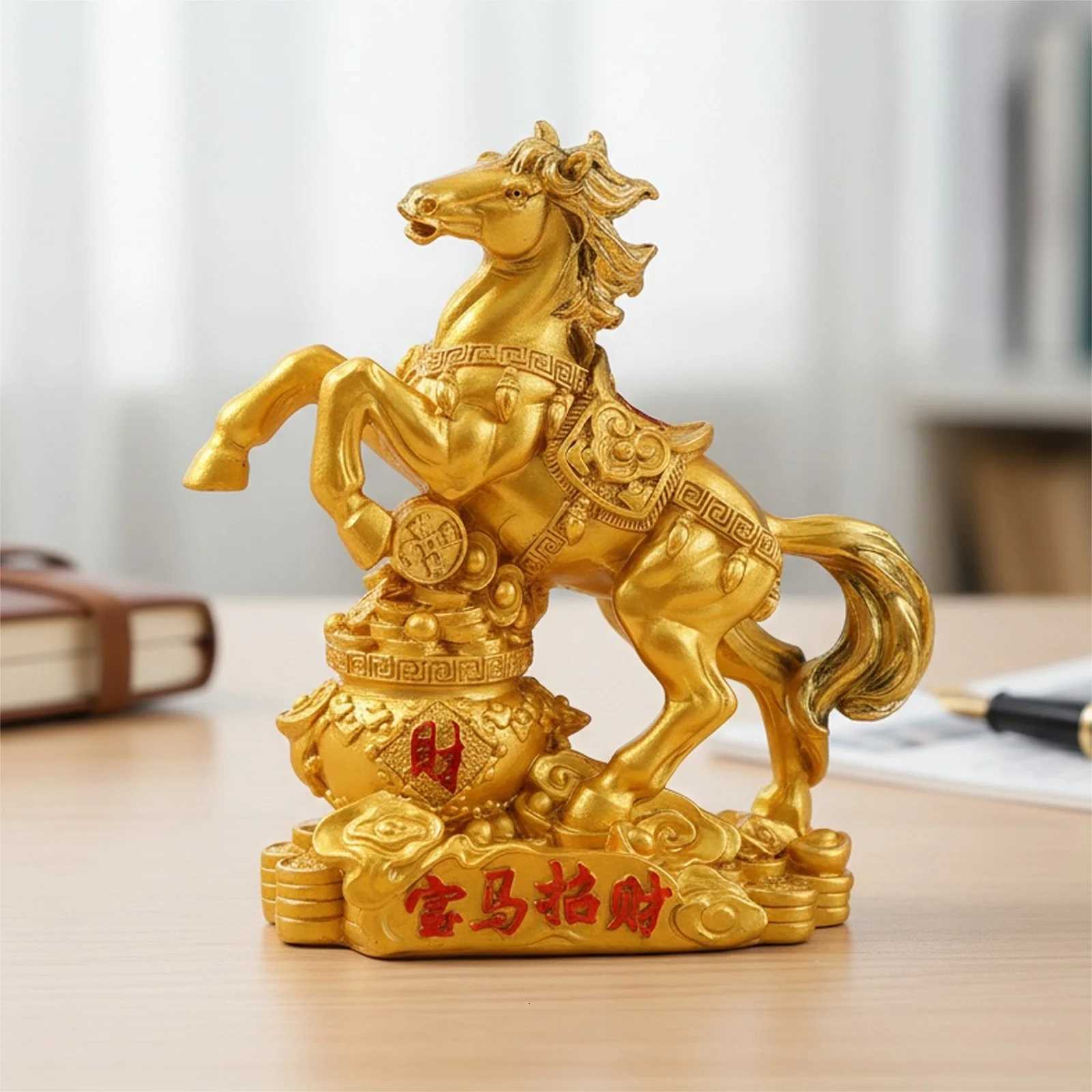 Horse Statue 2026 Chinese Zodiac Feng Shui Ornament for Home Office Tabletop DecorT260228