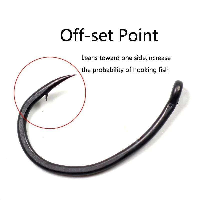Bimoo 100pcs Yn High Carbon Steel Hooks Matt Black with Barb Size 2 4 6 8 10 Europe Japan Carp Fishing Hook Z260228