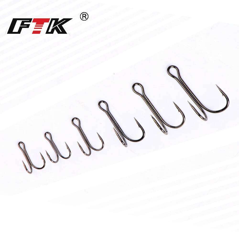 FTK 10-20pcs Frog Lure High Carbon Steel 3/0-6# Fly Tying Worm Silicone Bait Double Fishing Hook Z260228