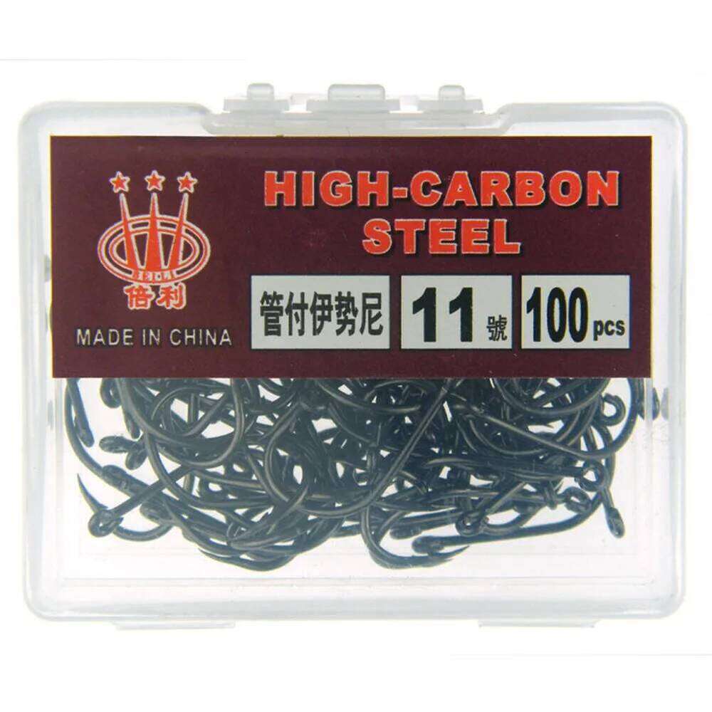 High Quality Accessorie Hot Sale Brand New Fish Hook Circle 100pcs Fishing Hooks Carbon Steel Z260228