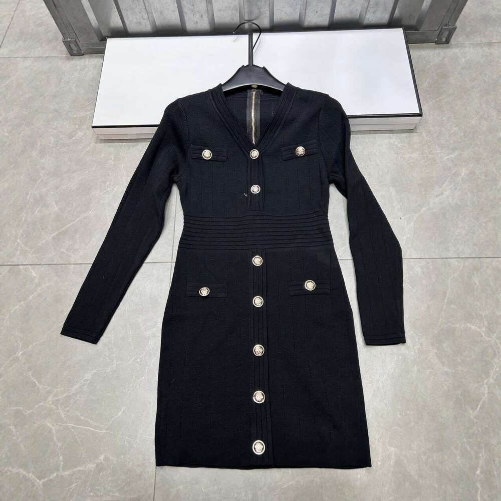 Designer's Sweet and Cute Clothes French Social Rich Lady a3 Luxury Street Style Knitted Dress for Women