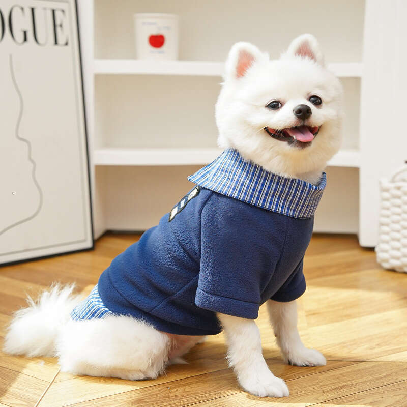 Famous brand Miu Series Autumn Winter Fleece Fake Two Piece Pet Clothing Accessories Hairless Cat Dog Teddy Bear pupakaIK