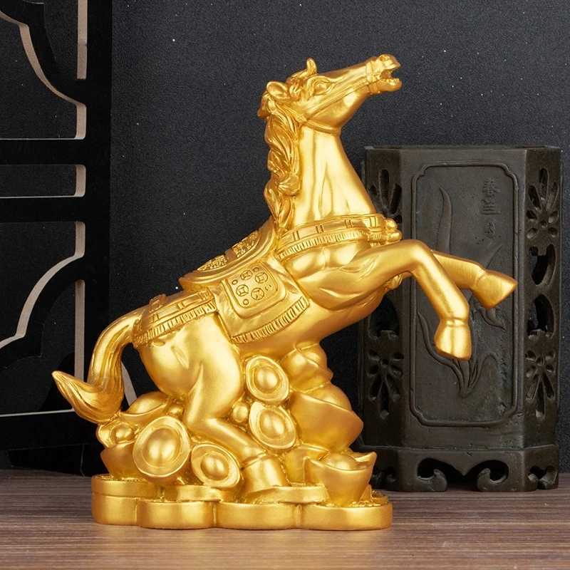 Horse Figurine Feng Shui Wealth Ornament for Office Desk Success & ProsperityT260228
