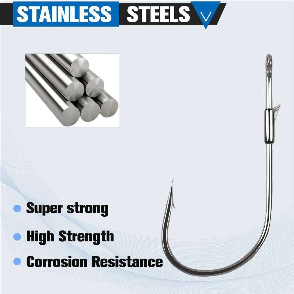 10Pcs Baitholder Texas Rig Fishing jig Hooks reinforced Sharp Barbed worm hooks for Bass Trout lure fishing Z260228