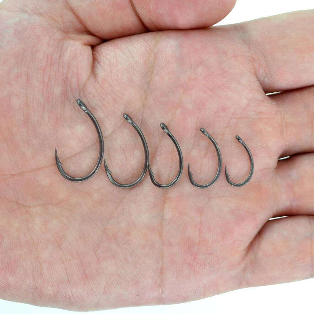 Hirisi 45pcs Micro Barbed PTFE Coated High Carbon Steel Fish Hook With Eye Carp Fishing Accessories X911 Z260228