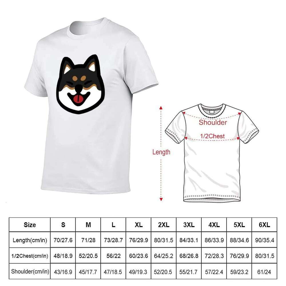 heavy t Black cotton T-Shirt shirt Inu graphic Shiba shirts man C260228 - view 3
