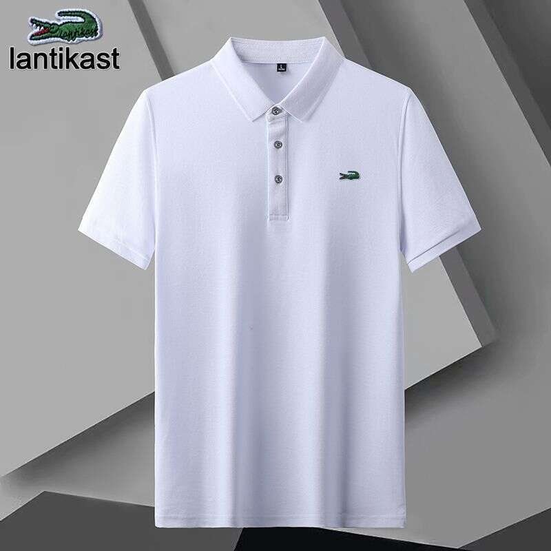 Noble Crocodile Special Price Short designer handbag Sleeve T-Shirt Men's Polo Shirt Loose Casual LANTI KAST Turn-down Collar T-shirt Extra Large