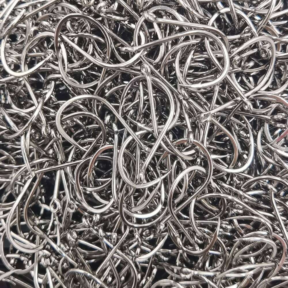 50pcs Eyed Fish Hook Barbed High Carbon Steel Barb Hooks Accessories Sea Feeder for Fishing Equipment Carp Tackle Goods Z260228