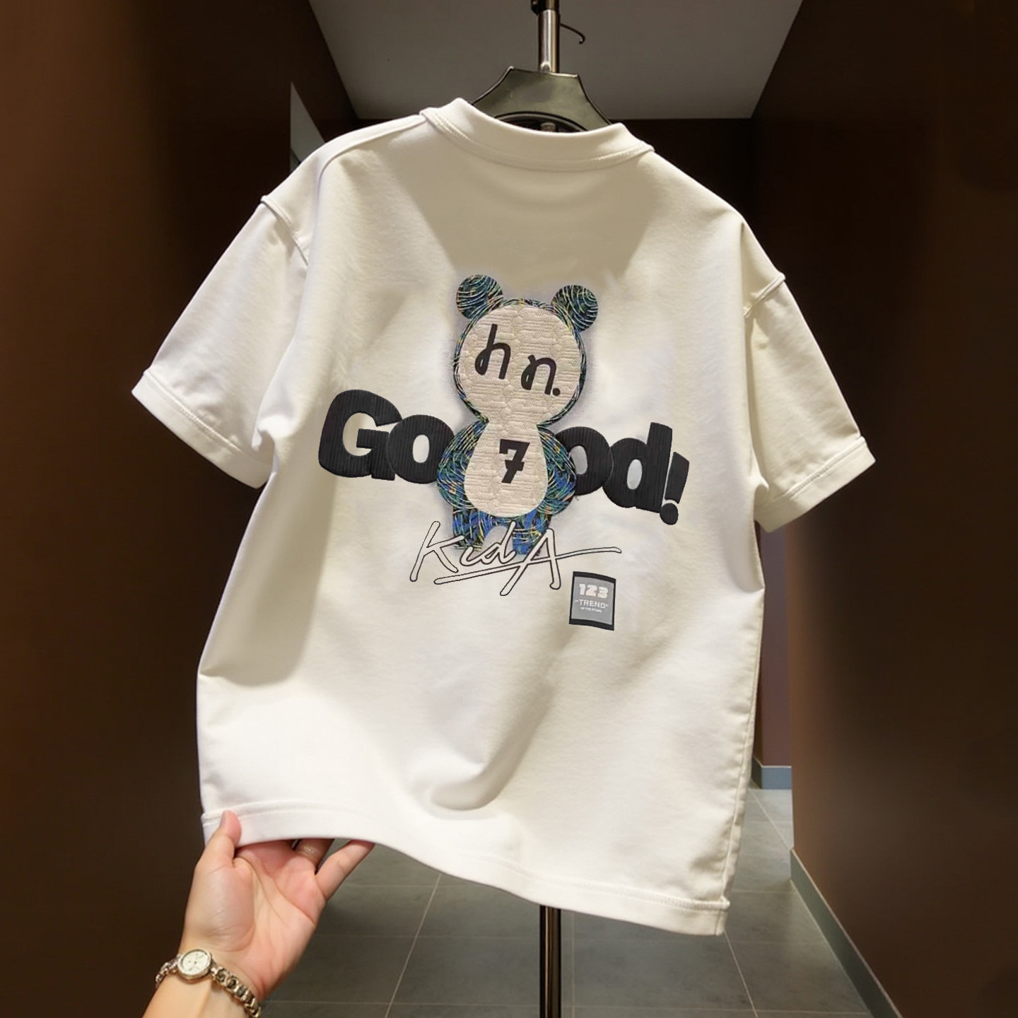 Luxury Brand Designer Clothes 100% Pure Cotton Plus-Size Short-Sleeve T-Shirt For Men And Women, 2026 New Summer Trendy American-Style Loose Top, Ins