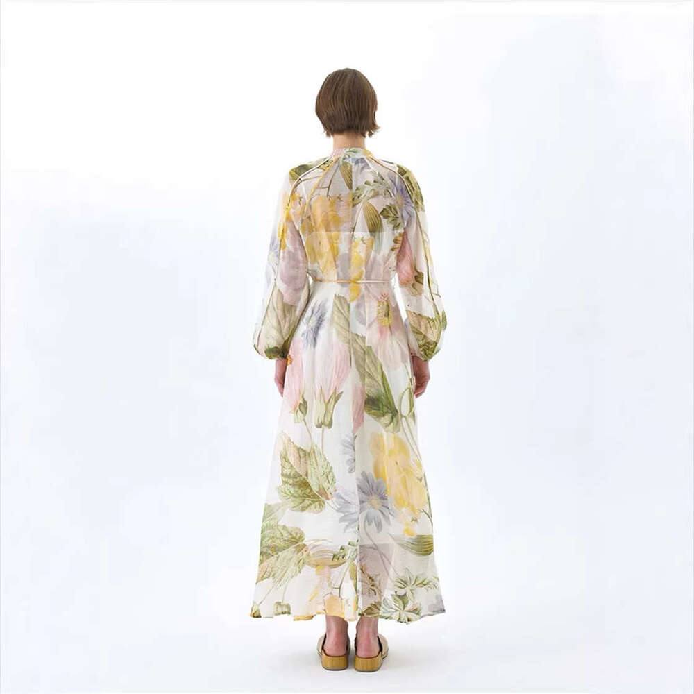 2026 spring/summer niche fashion goddess vacation style fairy flower loose lace lantern sleeves two-piece long skirt