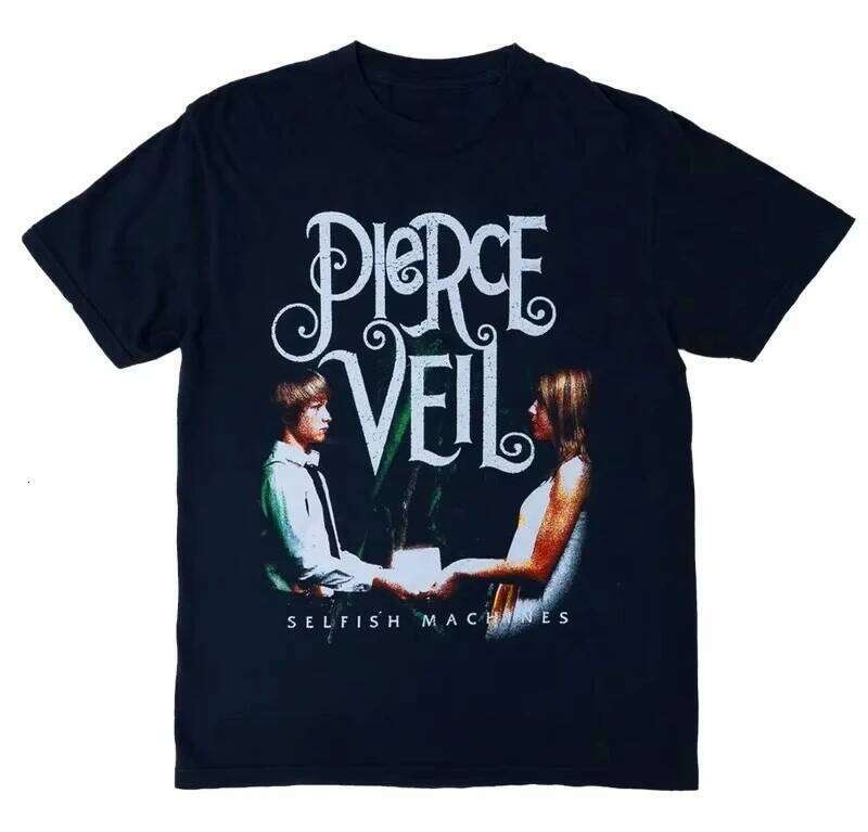 Pierce Veil Selfish Machines Black Short Sleeve Cotton T-Shirt Unisex Summer Men's Women Top Tee Streetwear Casual Trend Y2k C260228 - view 3