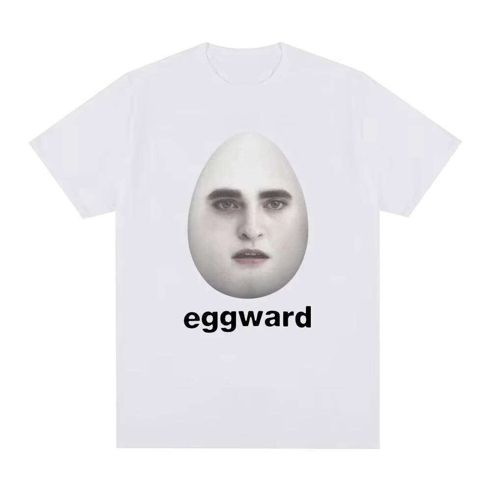 Twilight Eggward Funny Meme T Shirt Edward Cullen Parody Robert Pattinson Humor T-shirt Men's Women Cotton Short Sleeve T-shirts C260228 - view 5