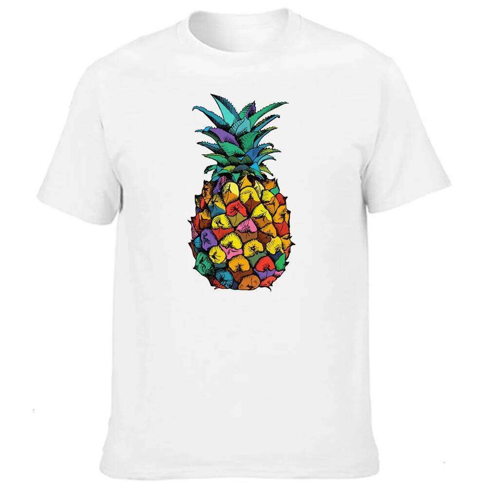 Men Clothes 2020 Pineapple Pizza Fruit Printed Funny Aesthetic Leisure Short Sleeve O-neck T Shirt Streetwear Graphic Tees C260228 - view 4