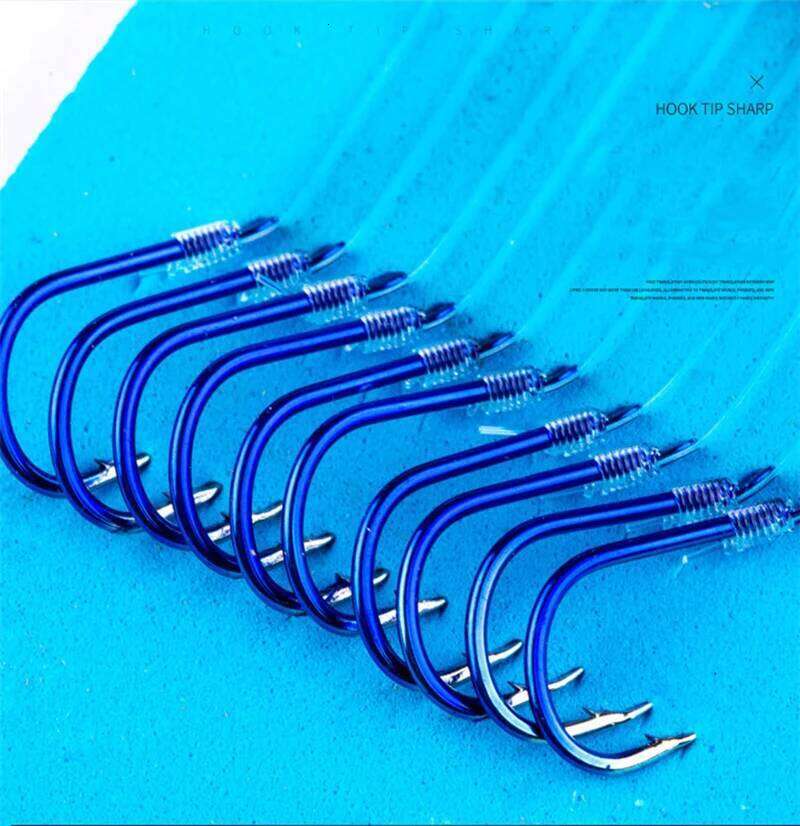 10 Pairs/lot Steel Hooks Tied Line 2/4/6/8/10# High Carbon Carp Hook Japan Sea Fishing Anzol A309 Z260228