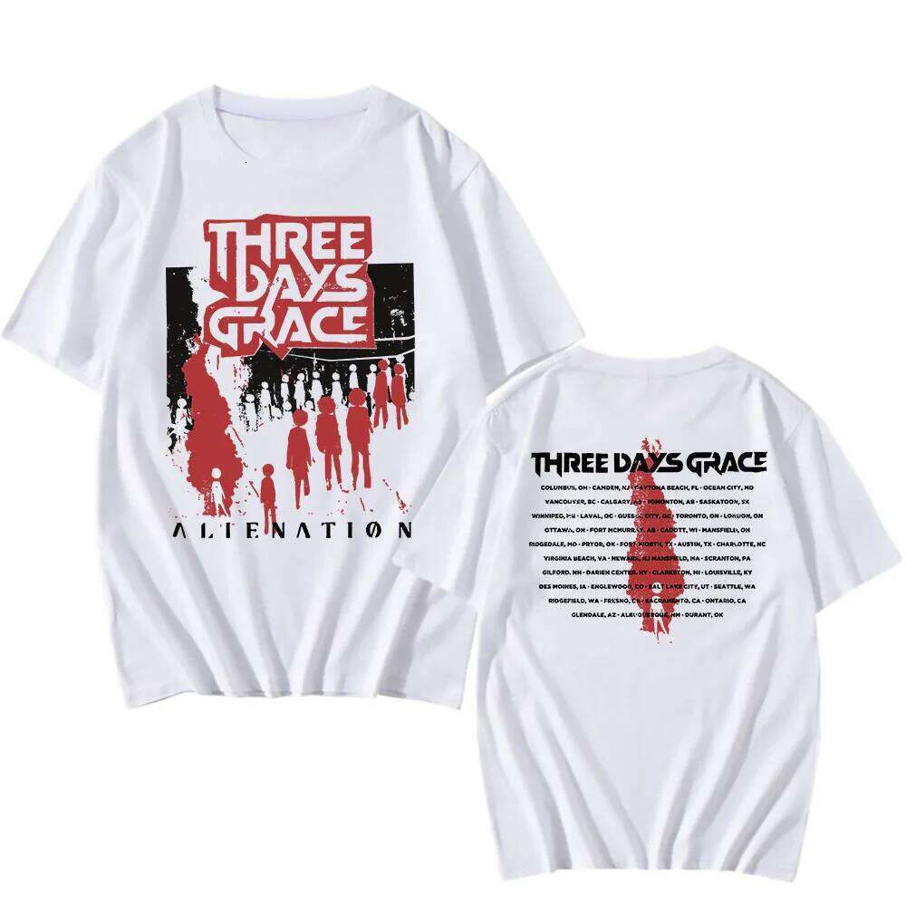 ALIENATION 2025 TOUR TEE THREE DAYS GRACE Printing Tshirts Cotton Fashion Short Sleeve T-shirt Unisex Streetwear Men Women Shirt C260228 - view 3