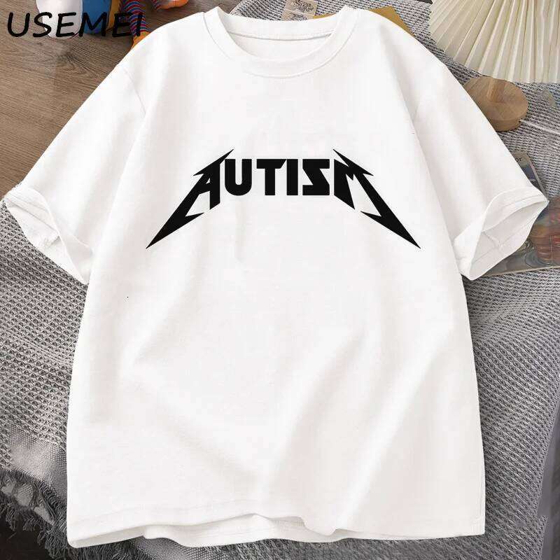 Autism Meme T Shirt Cotton Funny Humor Introvert for Men Women Letter Printed Tees Unisex T-shirts Oversized C260228 - view 3