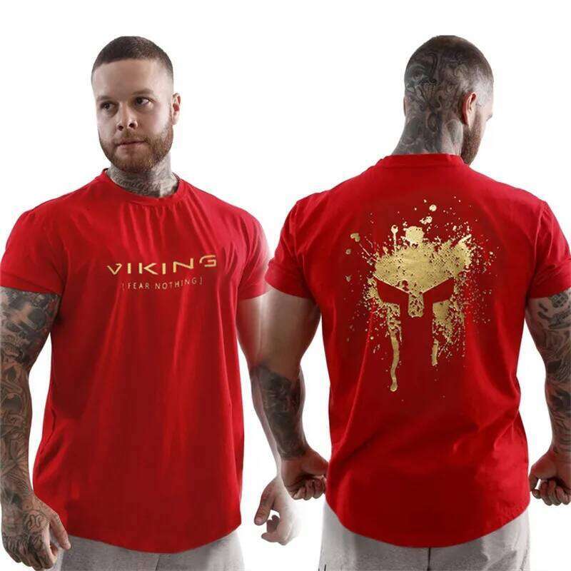 Summer Men's Casual Fitness Outdoor Running Short Sleeve T-Shirt Fashion O Neck Warrior Gym Oversized Mens Clothing C260228 - view 5