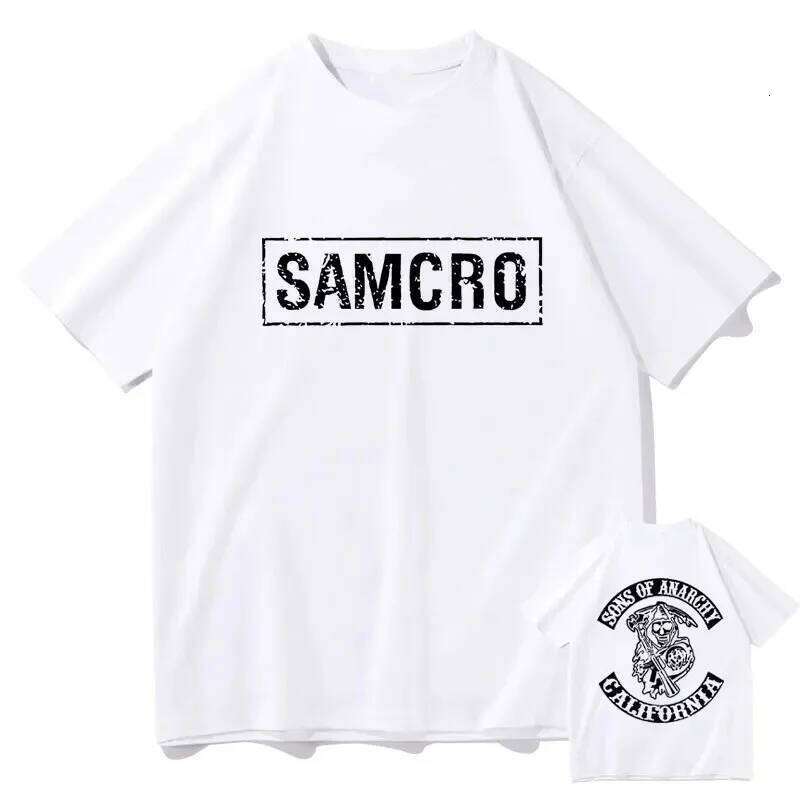 Sons of Anarchy SAMCRO Print T-shirt Men Women Trend Hip Hop Rock Oversized Short Sleeve Tee Summer Cotton T Shirts Clothes Tops C260228 - view 3